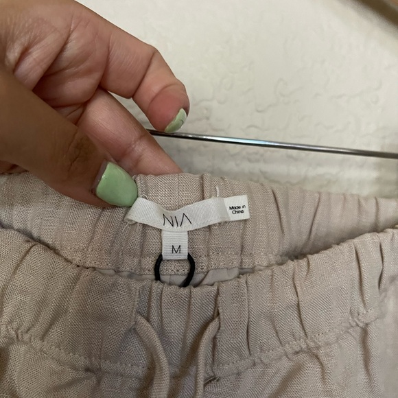 NIA | NWT! linen pull on pant & amie convertible halter top size: medium - Picture 3 of 8